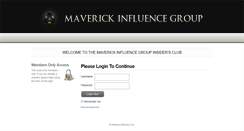 Desktop Screenshot of maverickinfluencegroup.com
