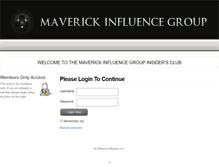 Tablet Screenshot of maverickinfluencegroup.com